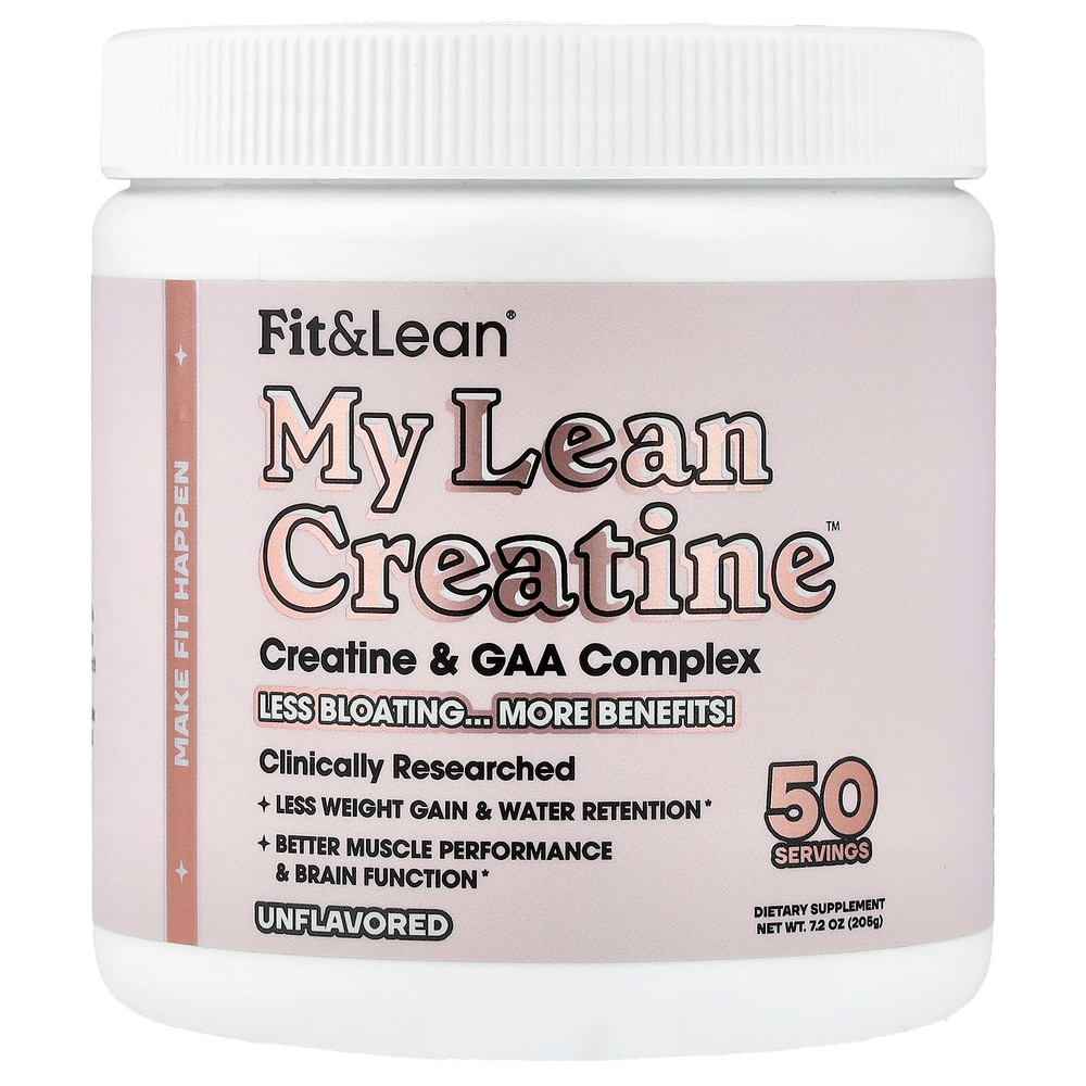 Fit & Lean, My Lean Creatine™, без добавок, 205 г (7,2 унции)