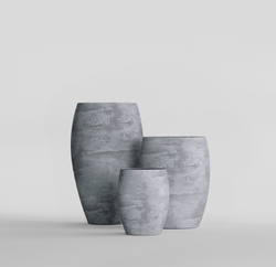 Кашпо, коллекция Concrete, форма OVAL