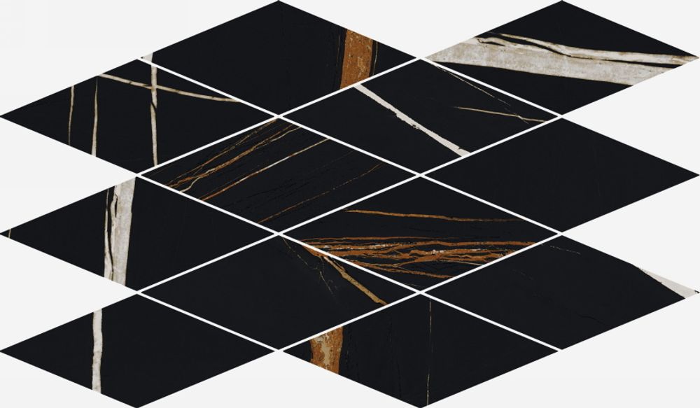 Мозаика Charme Deluxe Sahara Noir Mosaico Diamond Lux 28x48