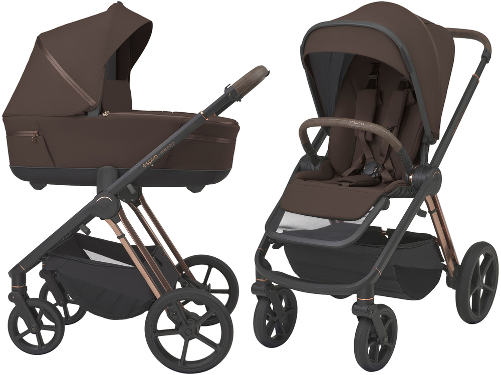 Детская коляска 2 в 1 Espiro Miloo 2.0 308 exellent chocolate