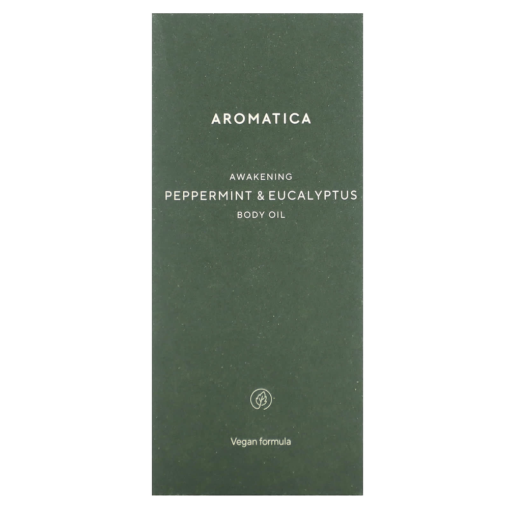 Aromatica, Awakening, масло для тела, перечная мята и эвкалипт, 100 мл (3,3 жидк. унц.)