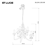SL1241.203.08 Люстра подвесная ST-Luce Золотистый/Белый E14 8*40W