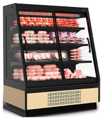 Горка холодильная Carboma F16-08 VV 1,3-1 0030 STANDARD фронт X1 версия 2.0 9006-9005