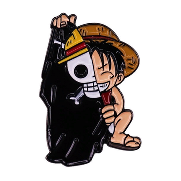 Значок металлический One Piece "Монки Д. Луффи - гений боя", р-р 2,7х2см