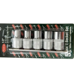 Набор головок Е-профиль 5пр. 1/2''(E12,E14,E16,E18,E20), на планке RockForce##Rock FORCE RF-4053