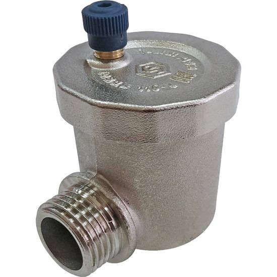 Воздухоотводчик Stout 1/2" автоматический угловой, вертикальный выпуск, никель (SVS-1013-000015)