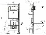 Унитаз с инсталляцией WeltWasser AMBERG 506 ST + JECKENBACH 004 GL-WT + AMBERG RD-BL