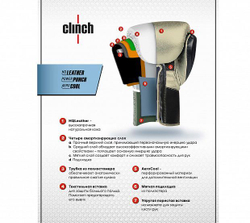 Перчатки боксерские Clinch Prime 2.0 черно-бронзовые C152