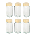 VETTA ЭКО Вуд Набор банок для специй, 6шт., 120мл,стекло, бамбук