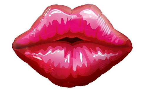 Шар фигура 76 см Губы красный