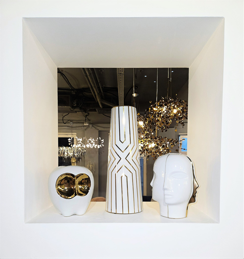 Ваза White Geometric pattern