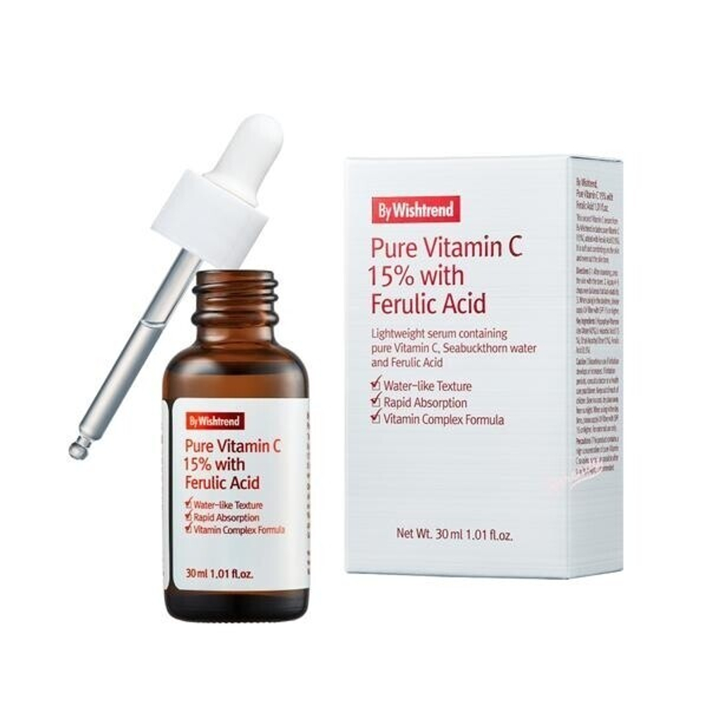 By Wishtrend Сыворотка-концентрат для лица - Pure vitamin C 15% with ferulic acid, 30мл