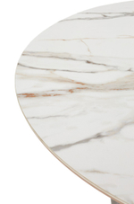 Стол М-City DISAUR Адажио 115 Круглый Мрамор (Gilt White), керамика, Латте каркас