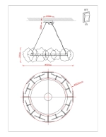 Подвесная люстра Divinare ELEANOR 1713/17 SP-120