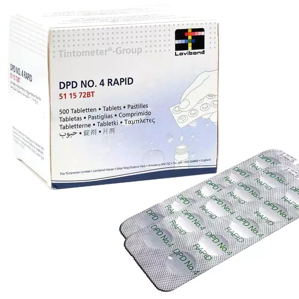 Таблетки тестера DPD4 - активный кислород (блистер 10 таблеток) - Lovibond, Германия