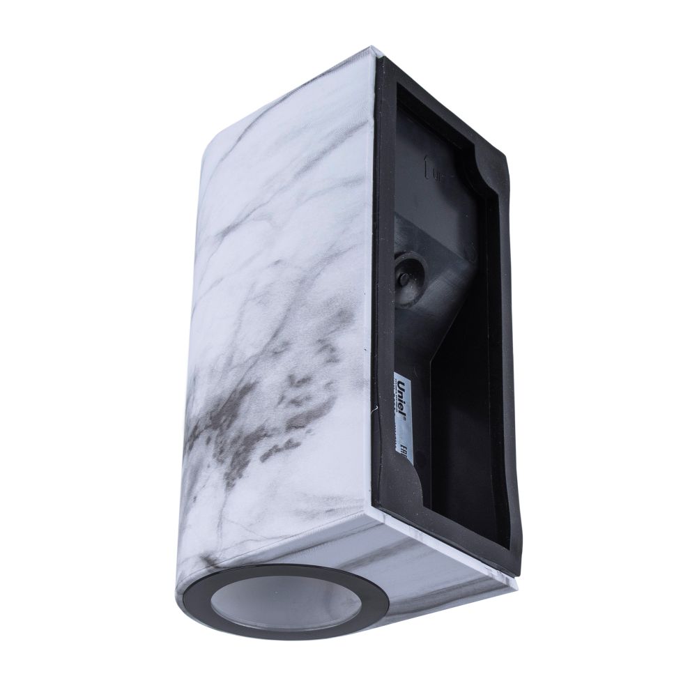 UUL-P52A 2х6W-GU10 IP65 MARBLE Светильник уличный. под две лампы GU10. Архитектурный накладной. Цвет корпуса мрамор. TM Uniel