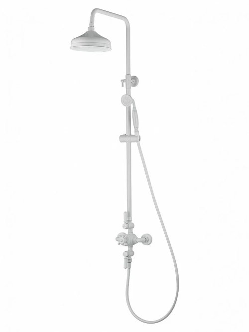 Душевая система с термостатом WONZON & WOGHAND RETRO WW-B3041-MW белый матовый
