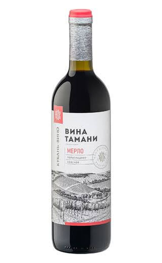 Вина Тамани Мерло 0,75 10,5% Россия