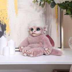 Игрушка мягкая Дракон Бэби Мистик Пудровый