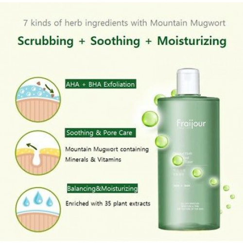 Evas Fraijour Original Herb Wormwood Calming Toner тонер с полынью и AHA, BHA кислотами