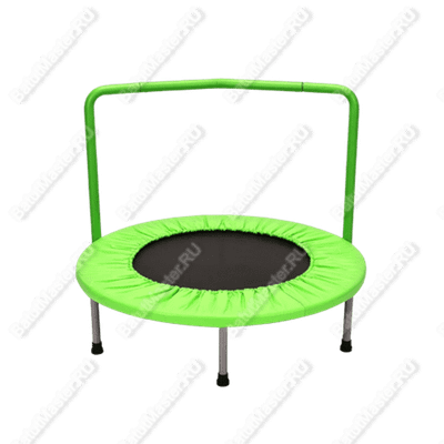 Каркасный батут с П-образной ручкой, диаметр 3 фт, зеленый