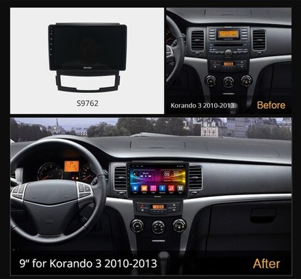 Магнитола для SsangYong Actyon II 2011-2013 - Carmedia OL-9762 IPS, Android 10, 8 ядер (TS18), 4G SIM-слот