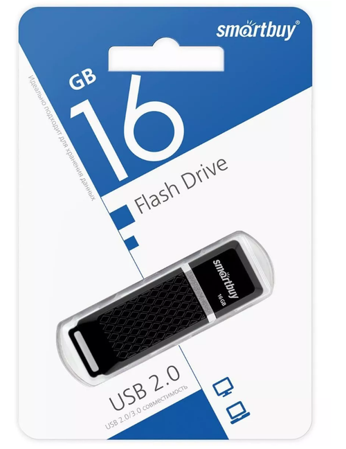 Флешка 16-GB SmartBuy Quartz Black