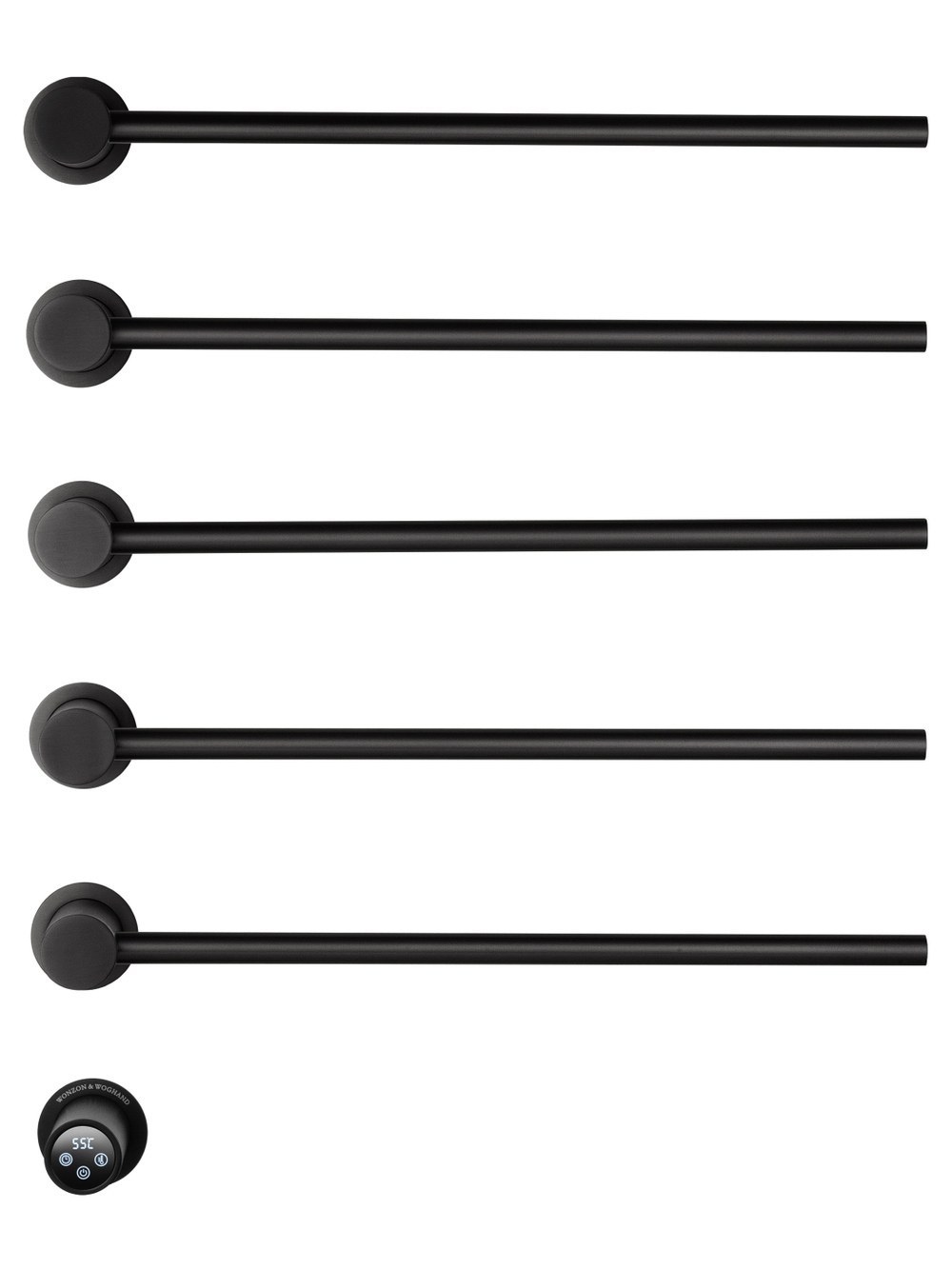 Полотенцесушитель электрический встраиваемый WONZON & WOGHAND HAMBURG, Черный матовый (WW-AL315-MB)