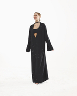 Платье со съемным лифом-бра черный