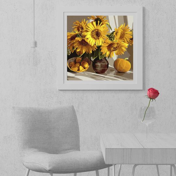 Картина по номерам (30Х30) Яркий натюрморт (19 цветов)