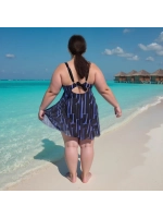 Купальник-платье слитный большой размер