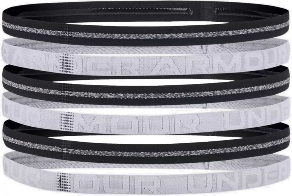 Резинка на голову Under Armour Heather Mini Headband 6P - black/mod gray