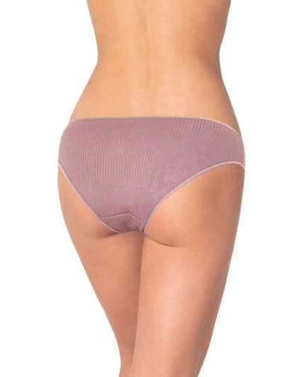 Классические трусики-слипы в рубчик (Размер: L) (Цвет: бежевый)