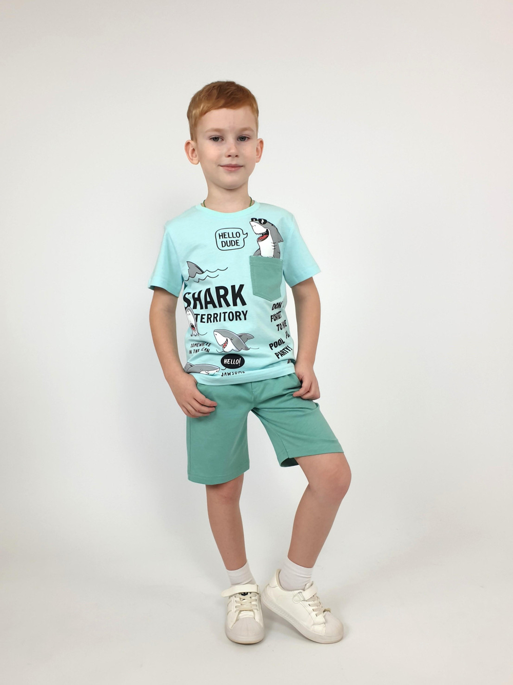 01-85-9 Комплект для мальчика (фуфайка+шорты)