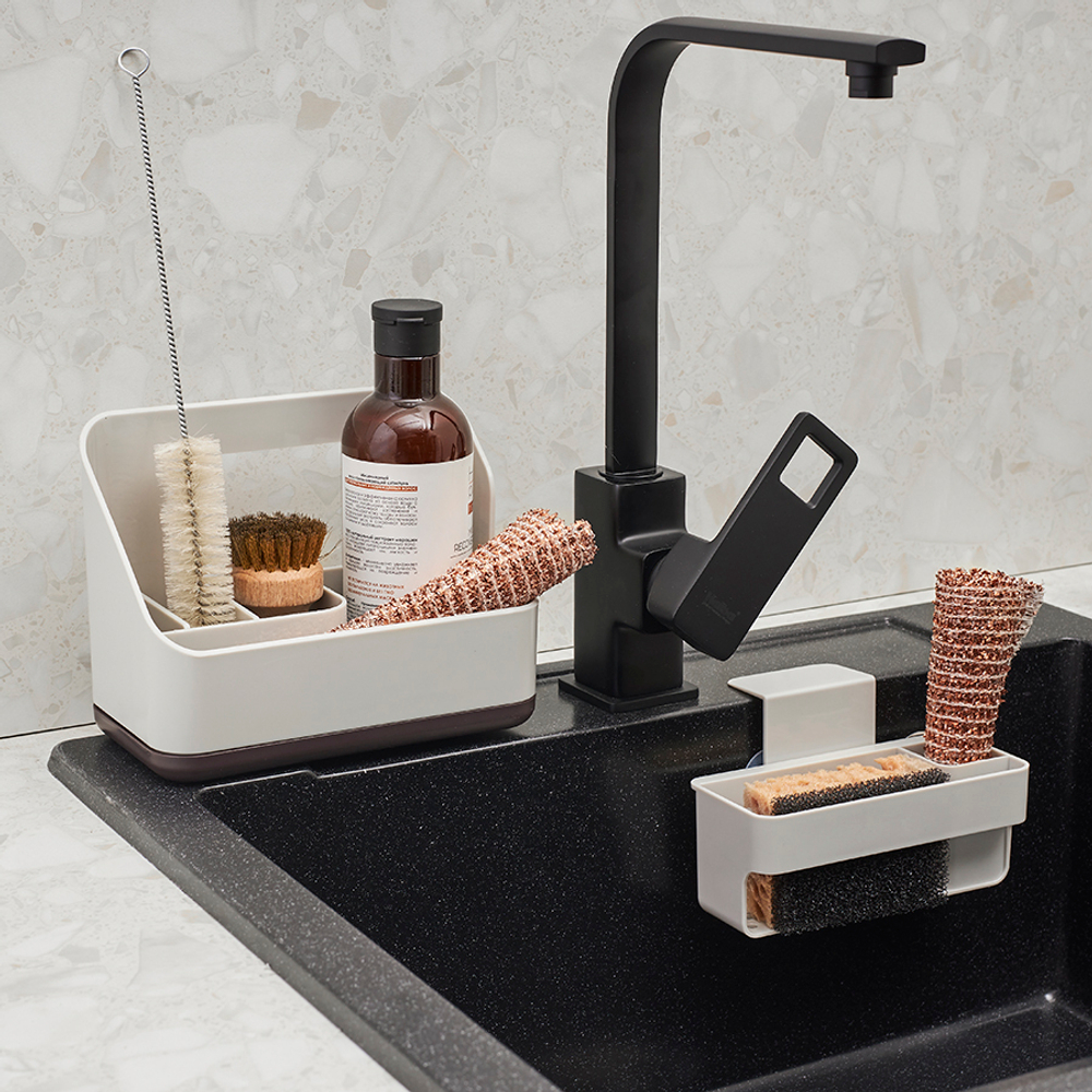 Органайзер для раковины подвесной ronja, 15,8х10,8х10 см, светло-серый