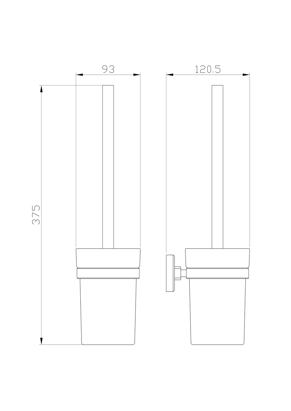Туалетный ершик в комплекте WONZON & WOGHAND ROMA, Бронза (WW-7229)