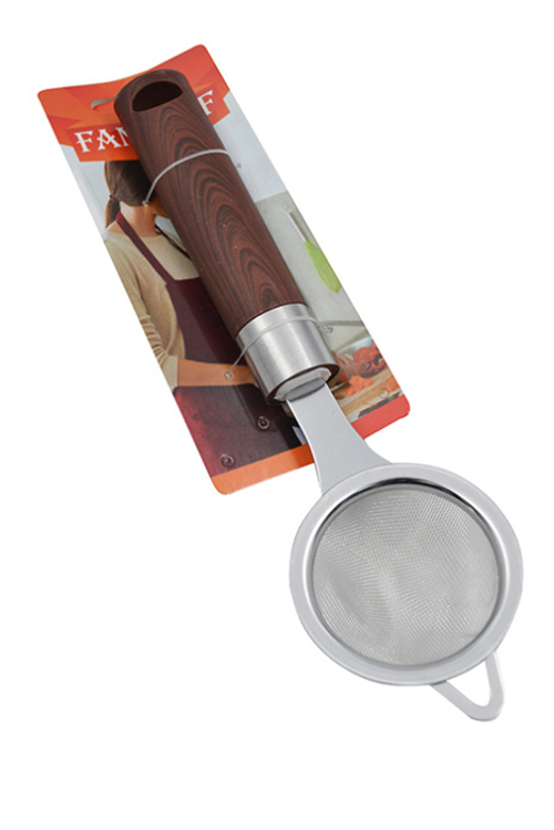 Ситечко с ручкой Fanhoff "Wood" 25,5*9 см, 80797 нержавеющая сталь, пластик