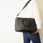 COACH Beckett Leather Laptop Bag, Briefcase, One Shoulder Handbag Large Men"s Black