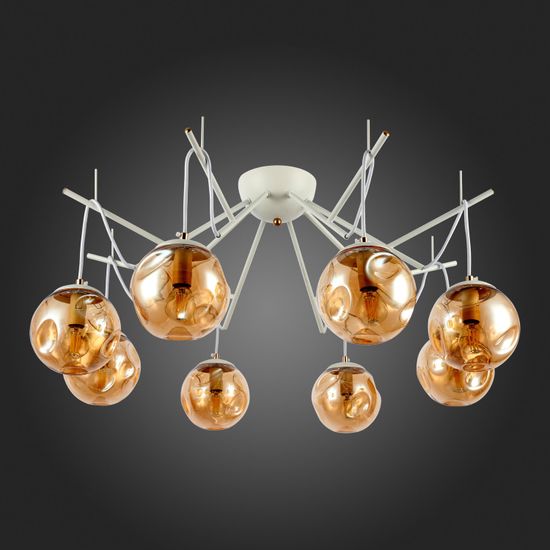 SLE110202-08 Светильник потолочный Белый/Янтарный E14 8*40W CALLETTA