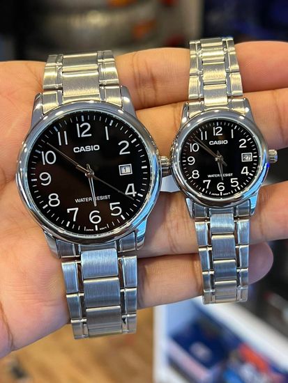 Парные часы Casio Standard: MTP-V002D-1B и LTP-V002D-1B