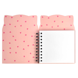Скетчпад 160х210 мм, 100 л, блок - белый офсет 100 г/м², арт. 61216 НЕОБЫЧНАЯ КЛУБНИЧКА /обложка полноцветная печать (4+4), двусторонняя кашировка на гребне, картон переплётный 1,75 мм, глянцевая ламинация,