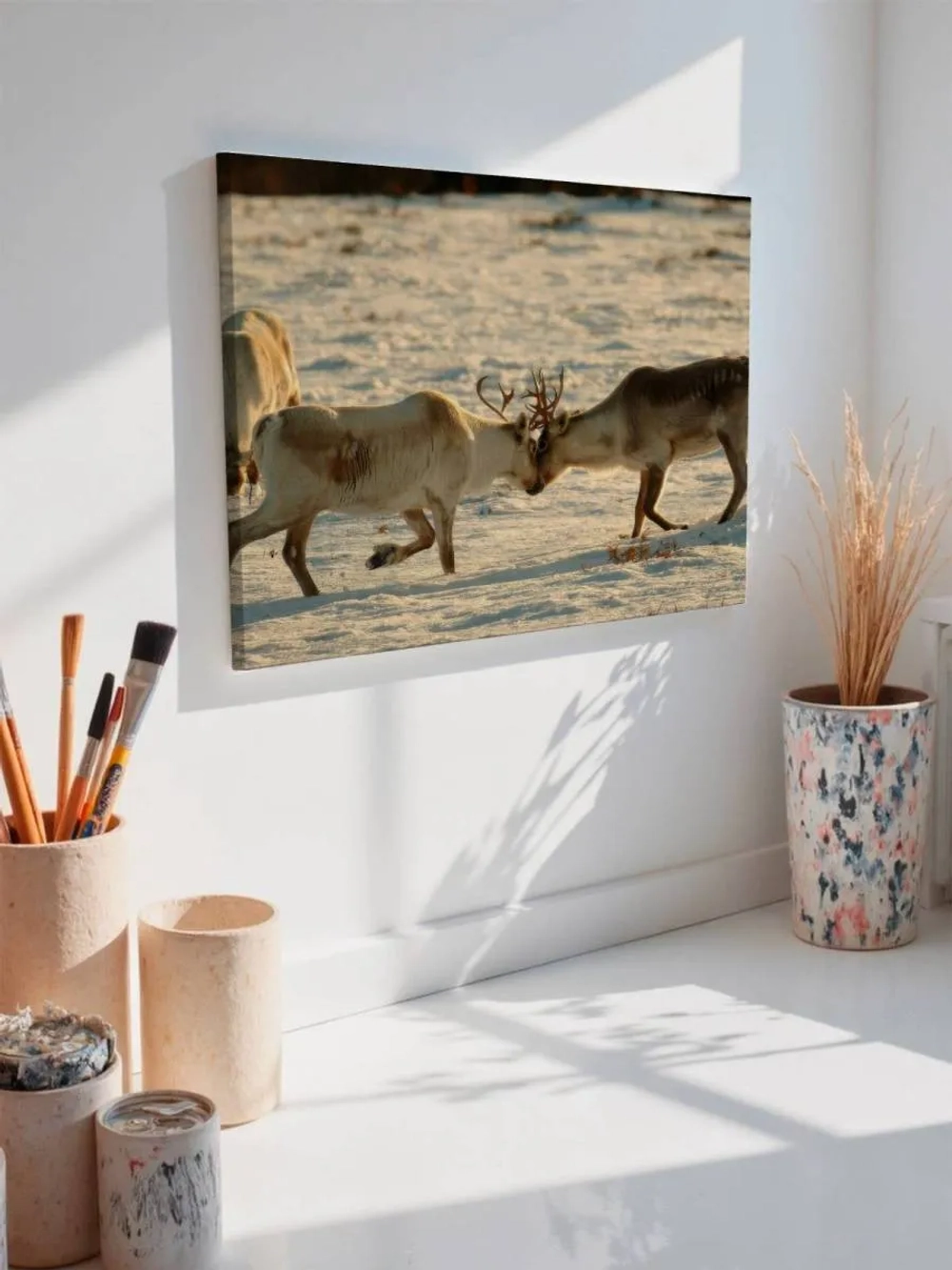 Картина на стену 40 X 50 Олени дерутся