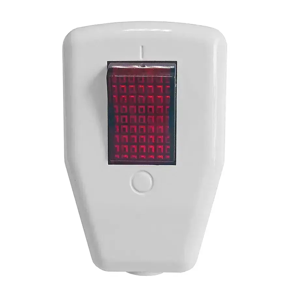 Вилка угловая с заземлением, с выключателем / вилка с кнопкой (16А, 250В), белая