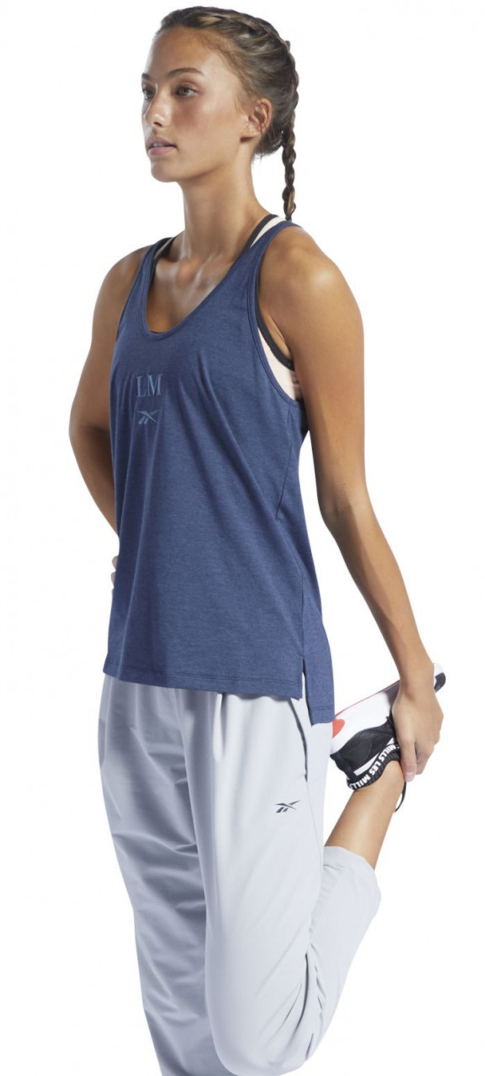 Женский топ теннисный Reebok Les Mills Mind Body Tank W - небесный