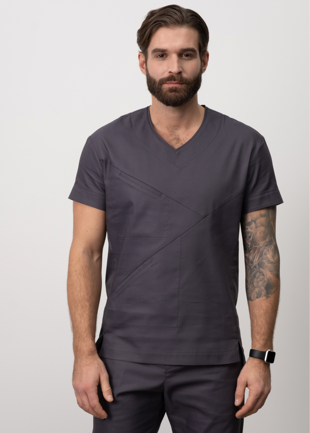 Медицинская туника с косым кроем