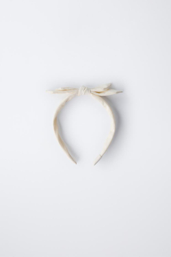 ZARA ТОНКИЙ ОБОДОК С БАНТОМ, ЭКРЮ