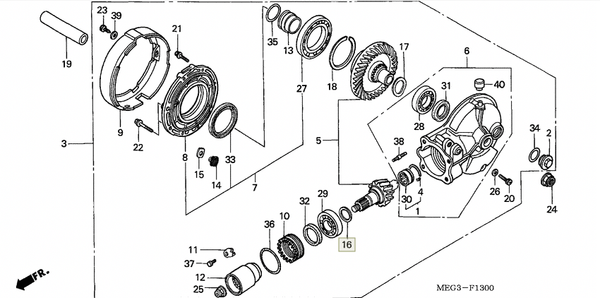 Honda Шайба регулировочная 41454-MG8-000