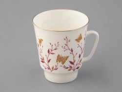 Чашка с блюдцем кофейная 165 мл форма Майская рисунок Розовые веточки арт. 81.13735.00.1