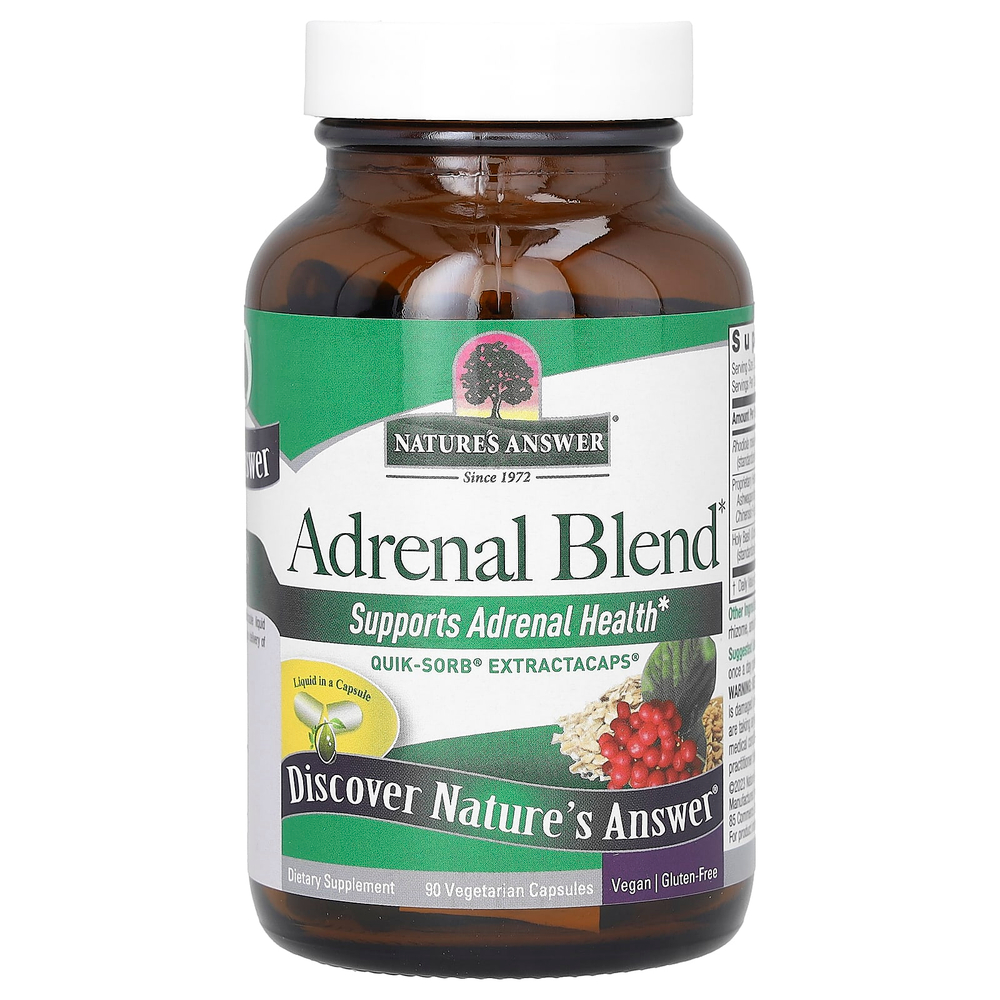 Nature's Answer, Adrenal Blend, 90 вегетарианских капсул