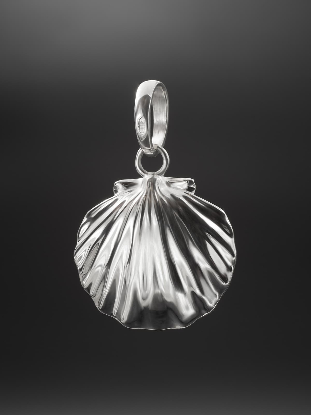 Подвес Ракушка морская из серебра